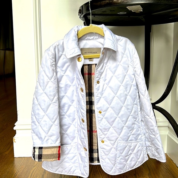 Childrens white Burberry jacket